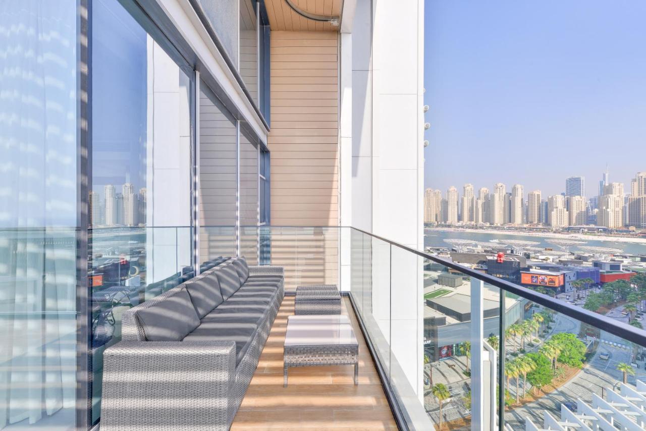 Luxe 3 Bedroom Oceanfront Apartment In The Heart Of Bluewaters Island Dubaj Exteriér fotografie